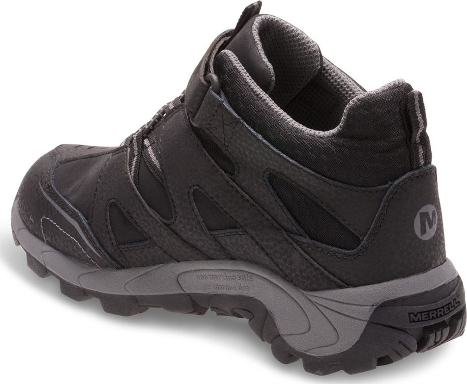 Merrell Big Kid's Light Tech Cuero Cierre Rápido Impermeable Negro