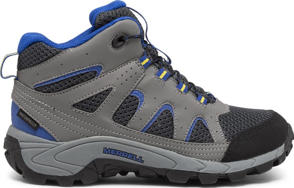 Merrell OakCreek Mid Lace Botas Impermeables Para Niños Grandes, Carbón