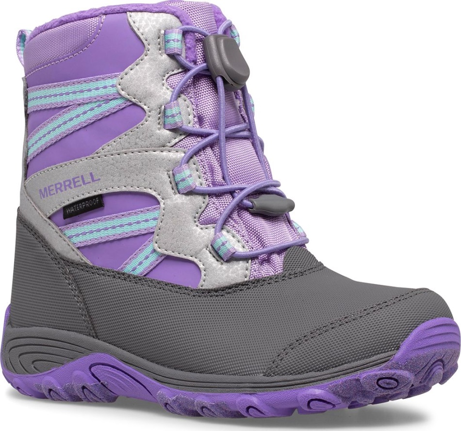 Botas De Nieve Merrell Outback Para Niños Grandes Violeta-plata