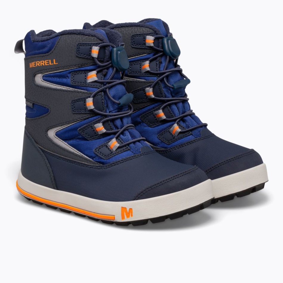 Botas Merrell Snow Bank 3.0 Para Niños Pequeños Azul Marino-cobalto-naranja