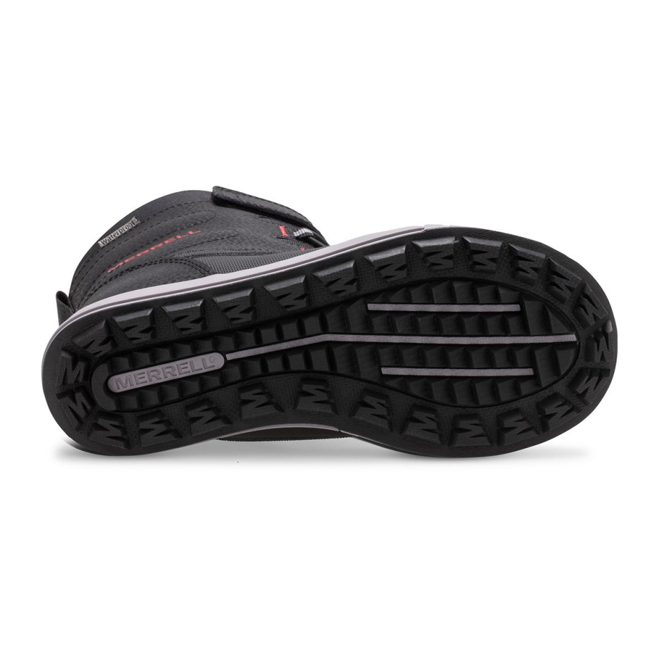 Botas Impermeables Para Niños Merrell Snow Storm Negro-gris-rojo