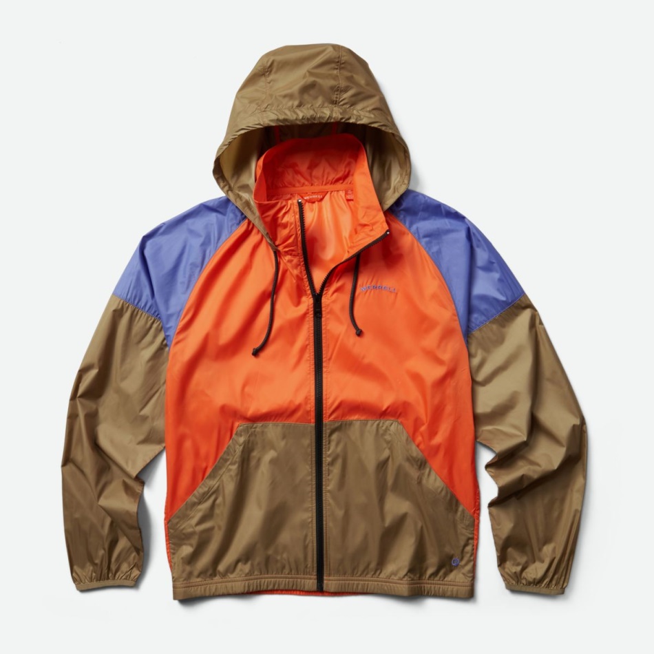 Merrell Alder Packable Wind Shell Firecracker-Elmwood Para Hombre