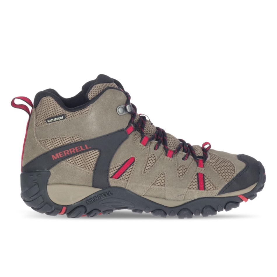 Merrell Hombre Deverta 2 Mid Impermeable Roca-fiery Rojo