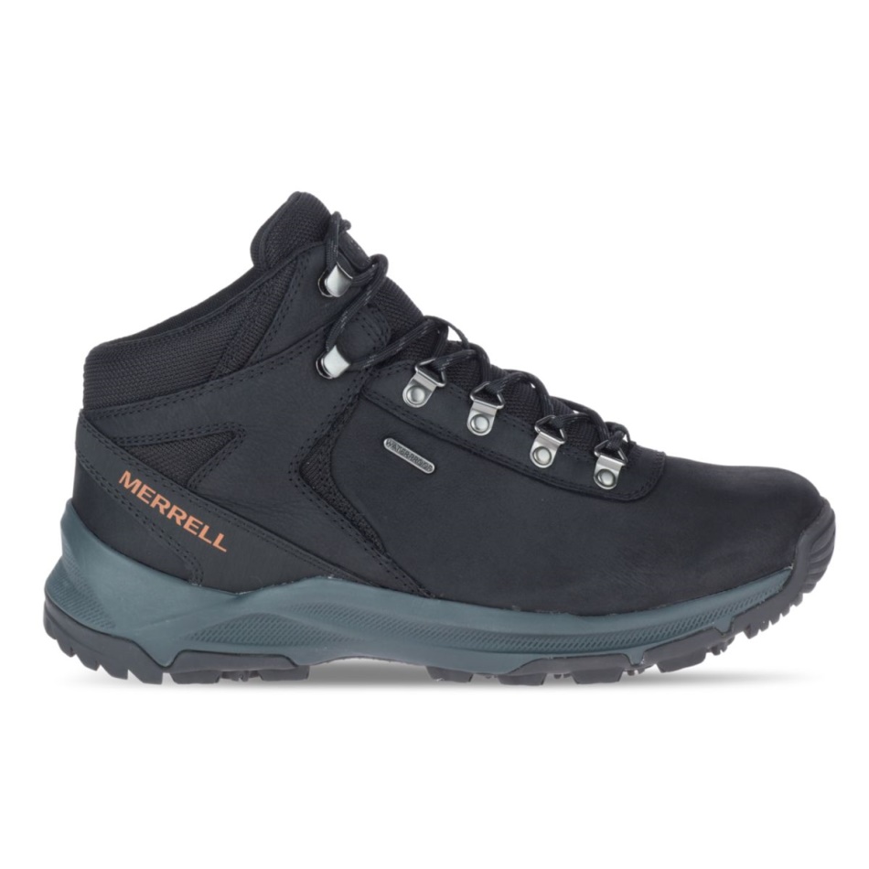 Merrell Hombre Erie Mid Cuero Impermeable Negro