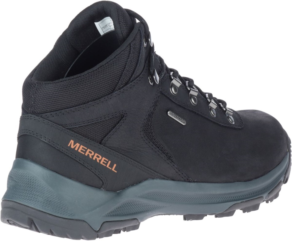 Merrell Hombre Erie Mid Cuero Impermeable Negro