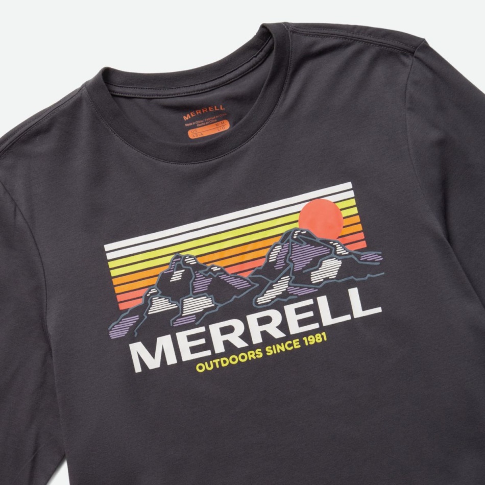 Merrell Camiseta De Manga Larga De Las Montañas Merrell Para Hombre Tinta India