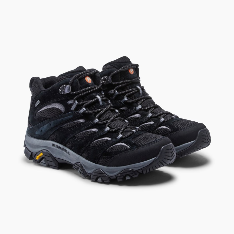 Merrell Hombre Moab 3 Mid Gore-tex Negro-gris