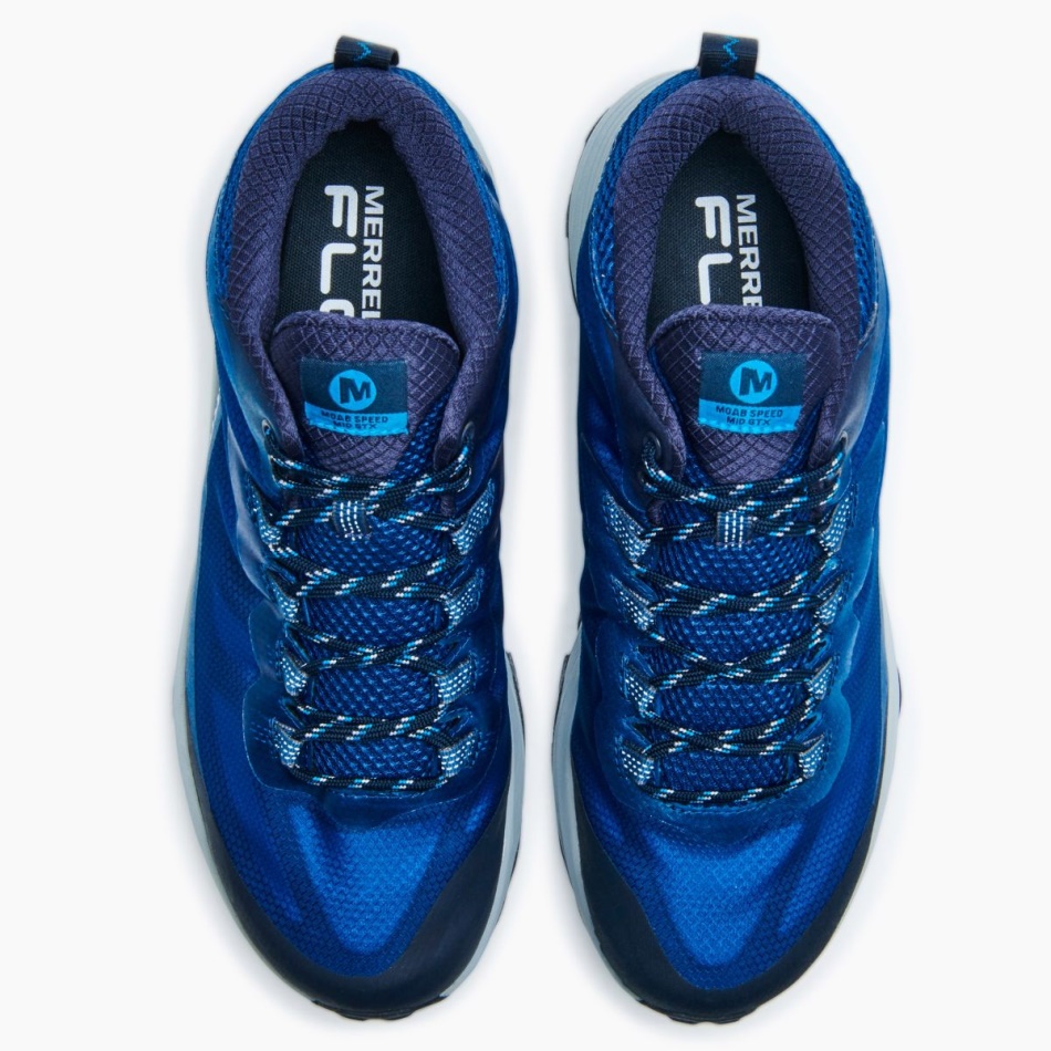 Merrell Hombre Moab Speed Mid Gore-tex Azul Marino