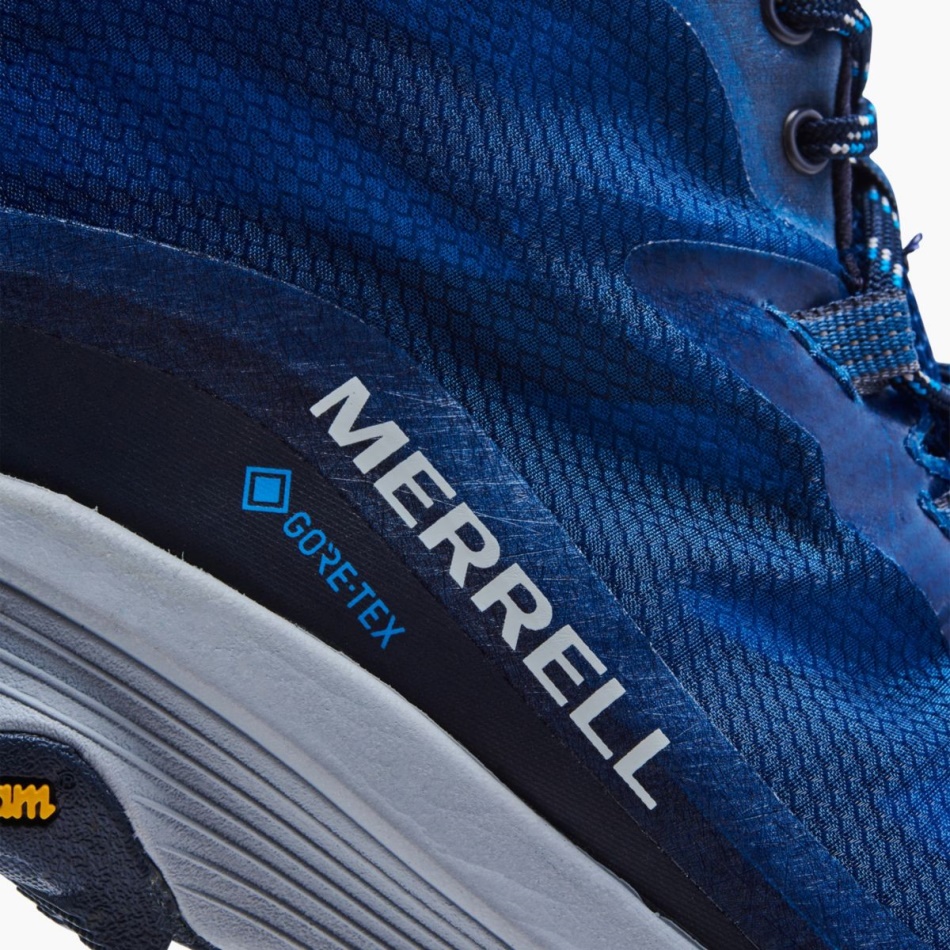 Merrell Hombre Moab Speed Mid Gore-tex Azul Marino