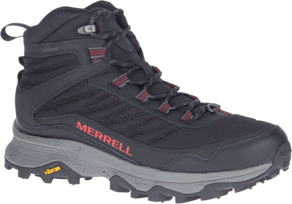 Merrell Hombre Moab Speed Thermo Mid Impermeable Con Clavos Negro