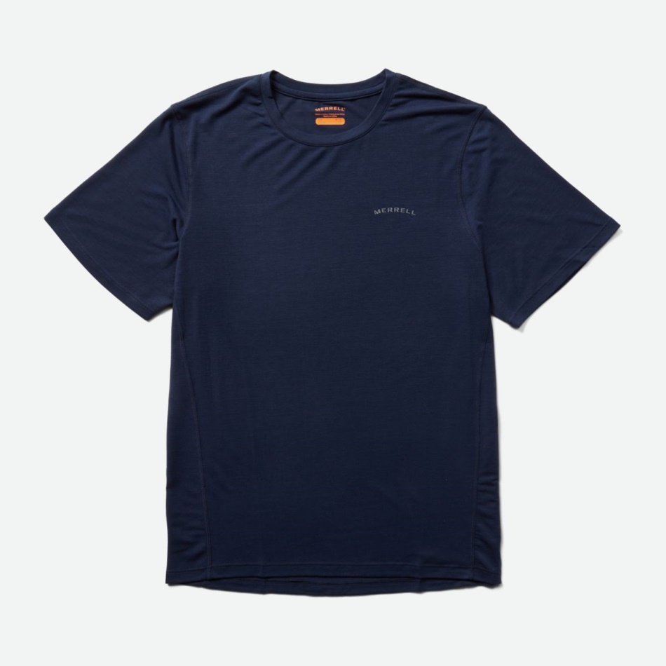 Merrell Hombre Tencel™ Camiseta De Manga Corta Azul Marino