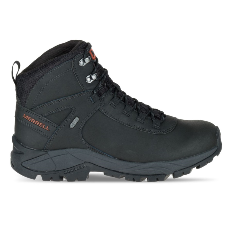Merrell Hombre Vego Mid Cuero Impermeable Negro