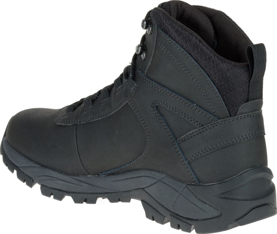Merrell Hombre Vego Mid Cuero Impermeable Negro