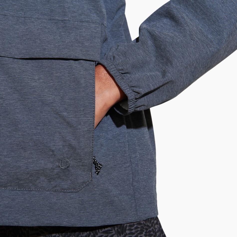 Merrell Alpine Packable Rain Shell Para Mujer, Negro Jaspeado