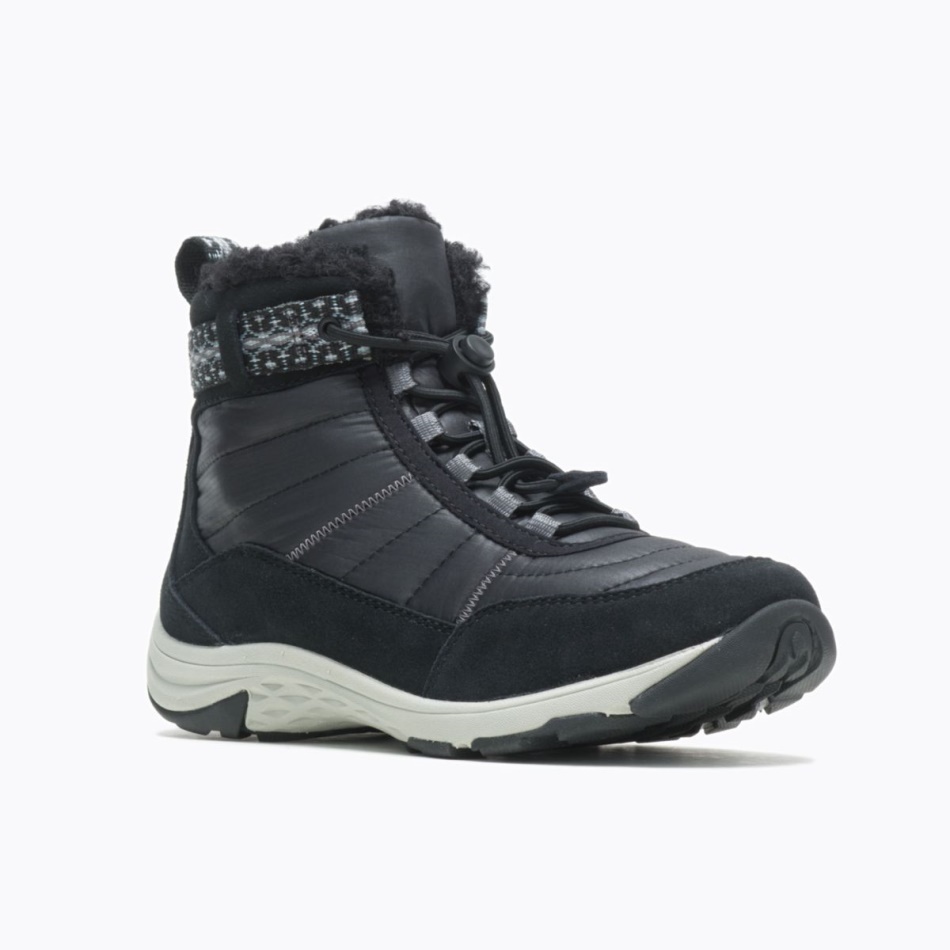 Merrell Mujer Approach Sport Mid Polar Impermeable Negro