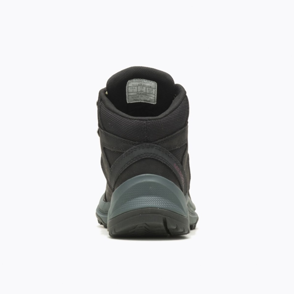 Merrell Mujer Erie Mid Cuero Impermeable Negro