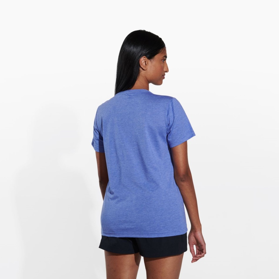 Merrell Caminata En Camiseta De Mujer Baja Azul Jaspeado