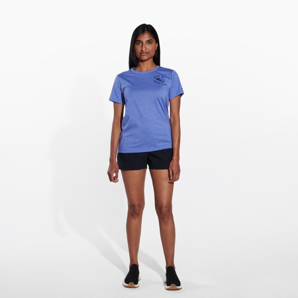 Merrell Caminata En Camiseta De Mujer Baja Azul Jaspeado