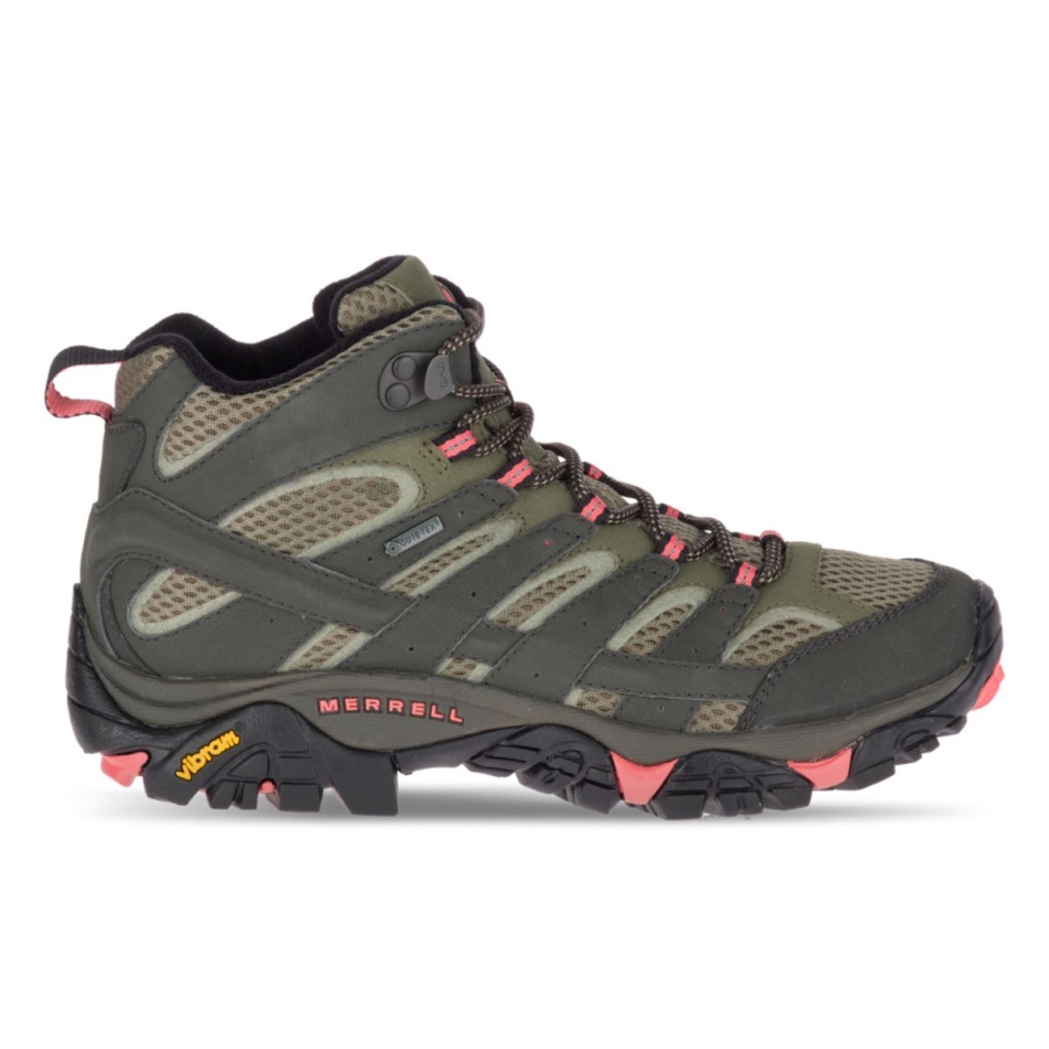 Merrell Mujer Moab 2 Mid Gore-tex Beluga-oliva