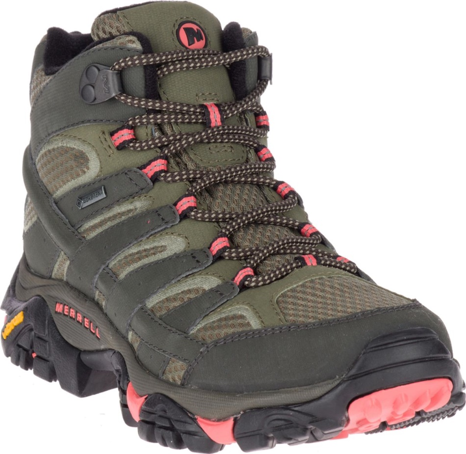 Merrell Mujer Moab 2 Mid Gore-tex Beluga-oliva