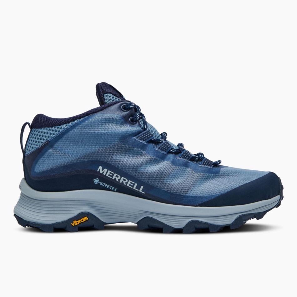 Merrell Mujer Moab Speed Mid Gore-tex Azul Marino