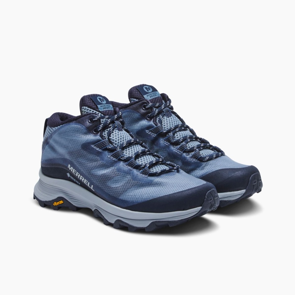 Merrell Mujer Moab Speed Mid Gore-tex Azul Marino