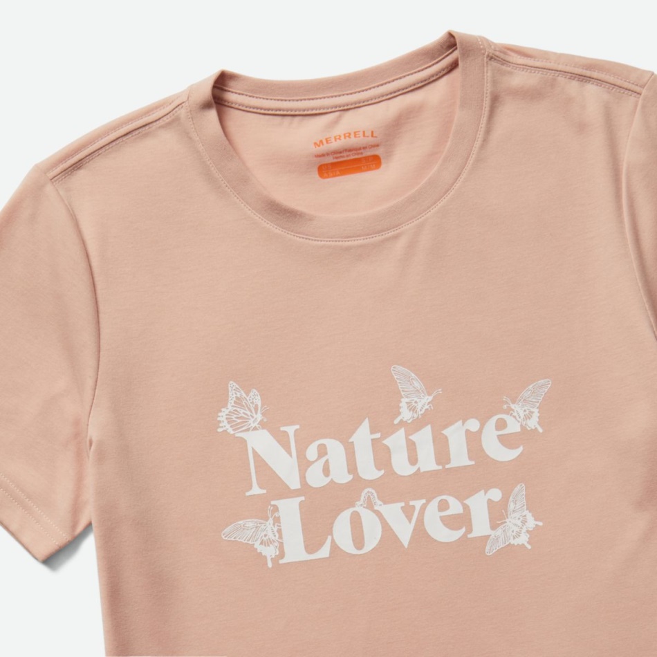 Merrell Camiseta De Mujer Amante De La Naturaleza Rosa Humo