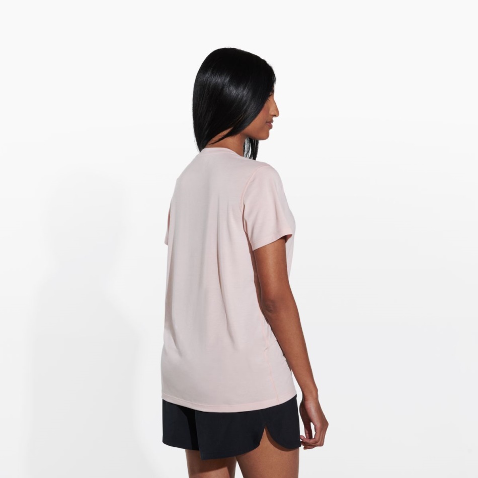 Merrell Mujer Tencel™ Camiseta De Manga Corta Rosa Humo