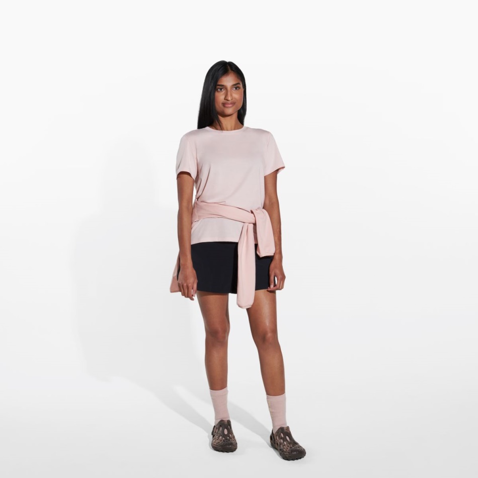 Merrell Mujer Tencel™ Camiseta De Manga Corta Rosa Humo