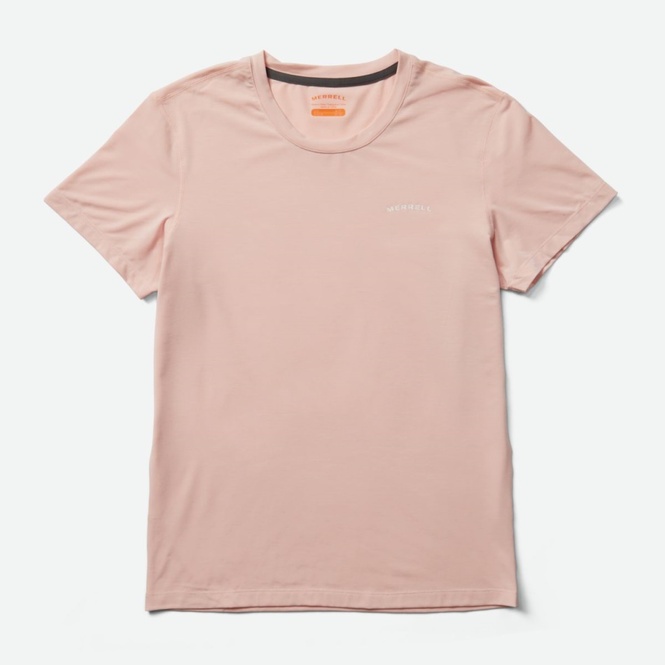 Merrell Mujer Tencel™ Camiseta De Manga Corta Rosa Humo