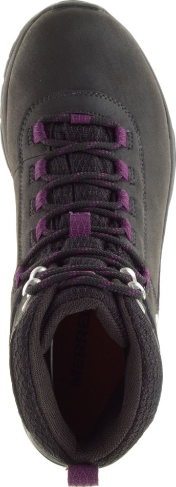 Merrell Mujer Vego Mid Cuero Impermeable Negro-gloxinia