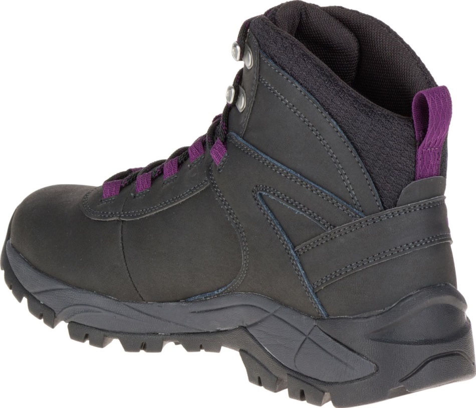 Merrell Mujer Vego Mid Cuero Impermeable Negro-gloxinia