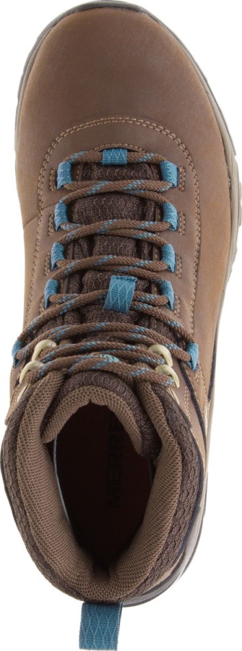 Merrell Mujer Vego Mid Cuero Impermeable Dark Earth-britanny Blue